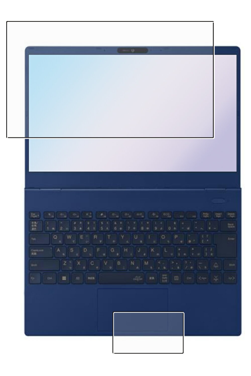 楽天モバイルマスター【2枚組（画面+タッチパッド）】 NEC LAVIE N13 / LAVIE Direct N13 2023年春（1月）モデル 用 [N30] マット 反射低減 タイプ 液晶 保護 フィルム ★ エヌイーシー ラヴィ