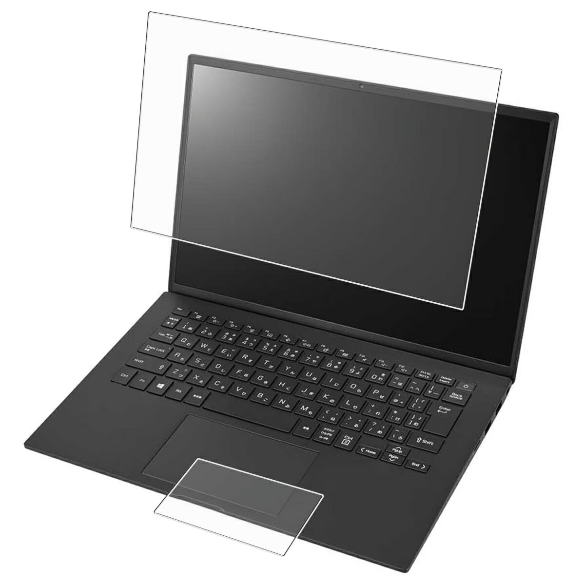 【2枚組(画面+タッチパッド)】 LG gram 14ZB90R 2023年モデル 14インチ 用 [N35] マット 反射低減 タイプ 液晶 保護 フィルム ★ エルジー エレクトロニクス グラム