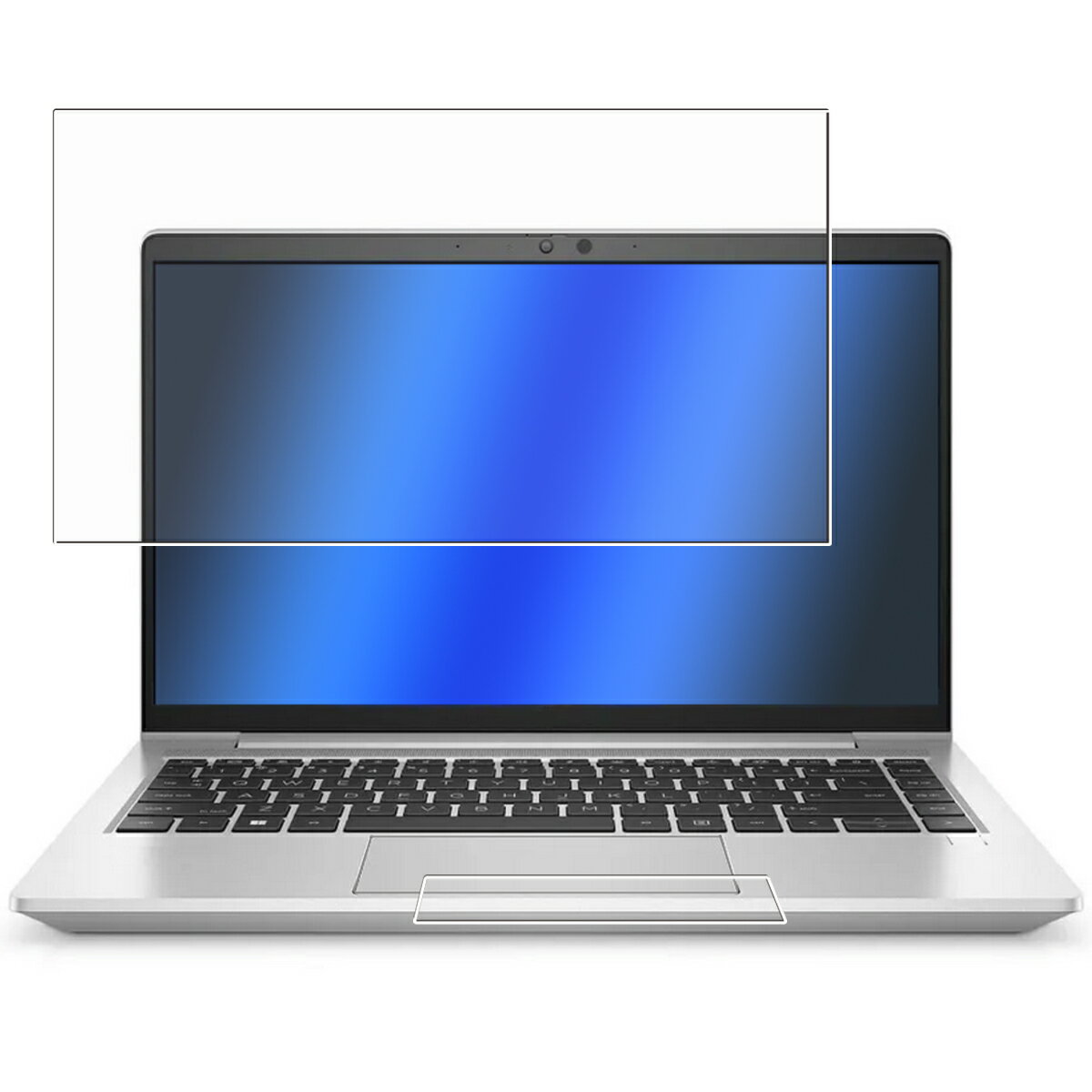 [2枚組(画面+タッチパッド)] HP EliteBook 640 G9 2022-23年モデル 用 [N35] 防指紋 クリア タイプ 液晶 保護 フィルム ★ エイチピー エリートブック
