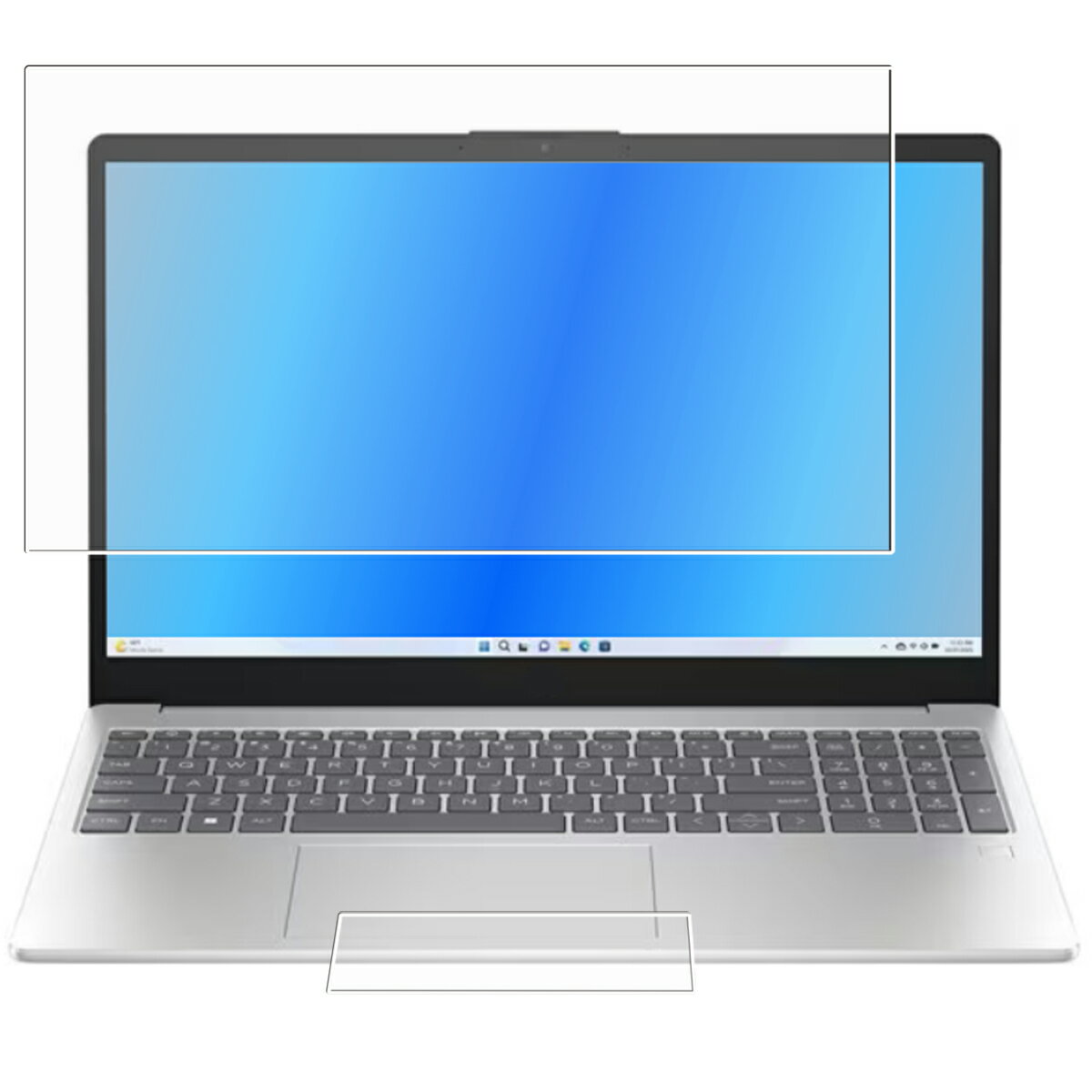 [2枚組(画面+タッチパッド)]HP 15 15-fd0000 / 15-fd1000 2023/24年モデル 用 [N40] 抗菌 抗ウイルス 防指紋 クリア 液晶 保護 フィルム ★ エイチピー フィフティーン