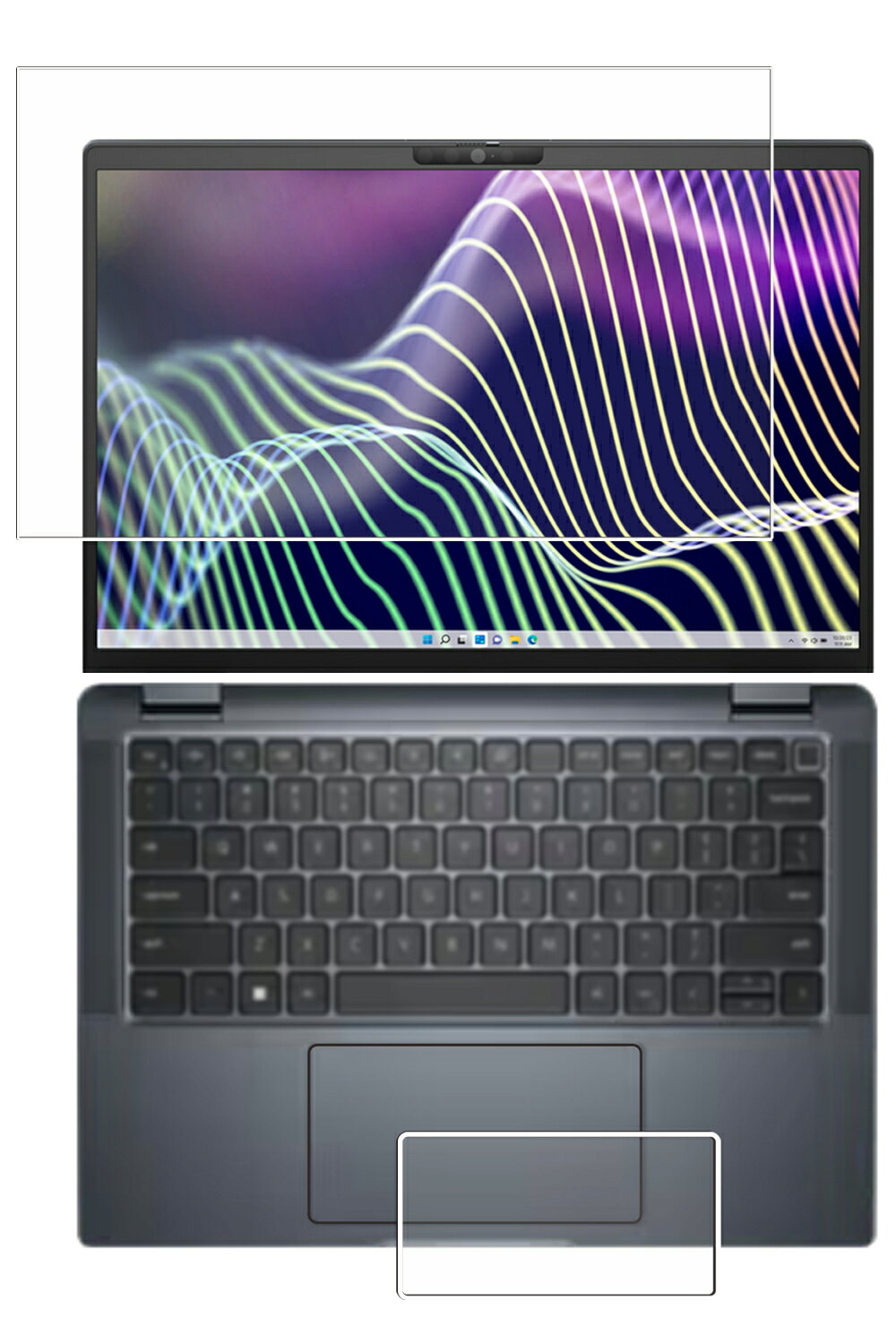 【スーパーSALE 10%OFF】[2枚組(画面+タッチパッド)] Dell Latitude 7340 ULTRALIGHT 非タッチ 2023年モデル 用 [N30] 抗菌 抗ウイルス 防指紋 クリア 液晶 保護 フィルム ★ デル ラティチュード ウルトラライト