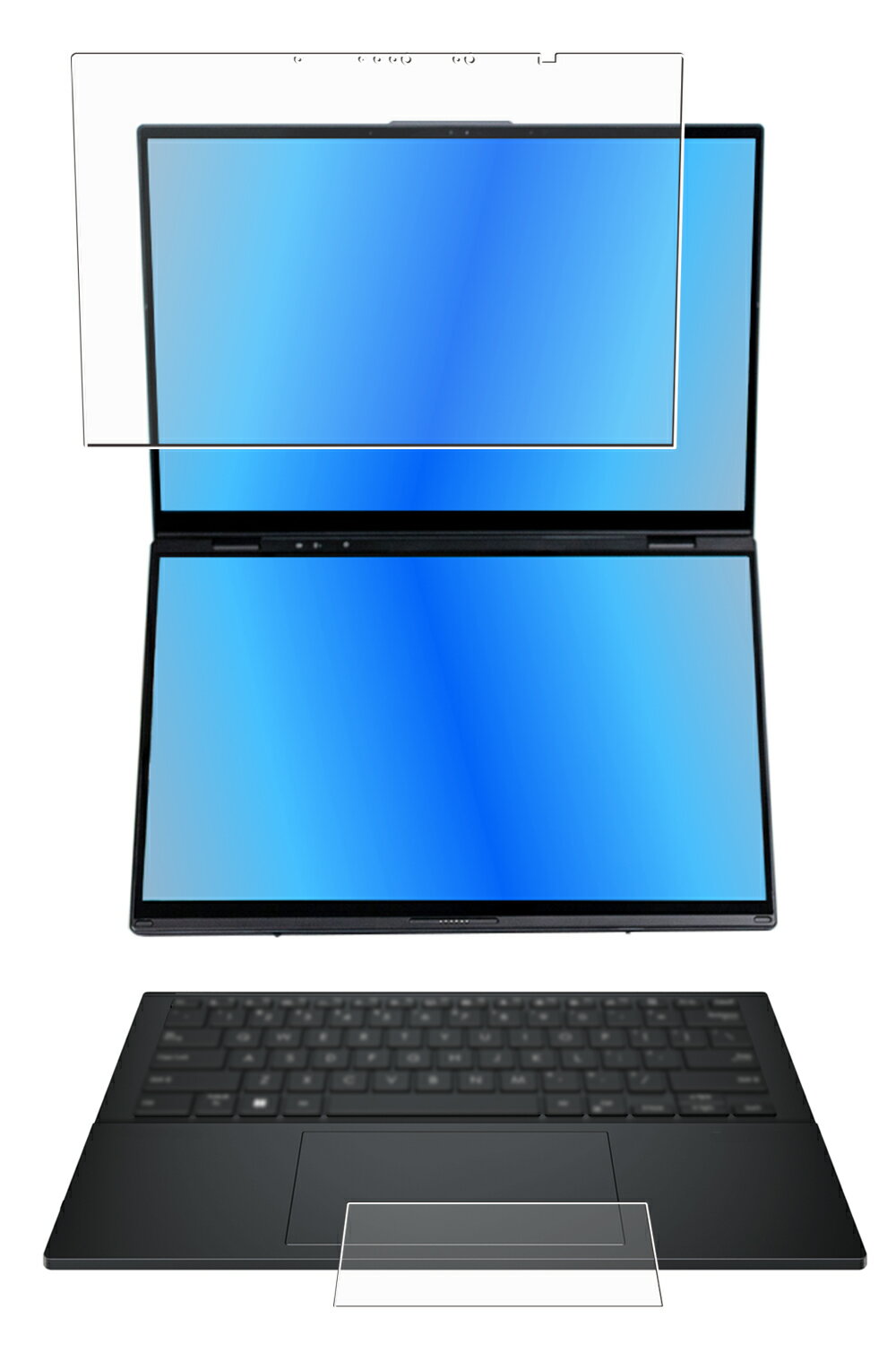 [2(+åѥå)] ASUS Zenbook DUO (2024) UX8406  [N35] ޥå ȿ㸺  վ ݸ ե   ֥å ǥ奪