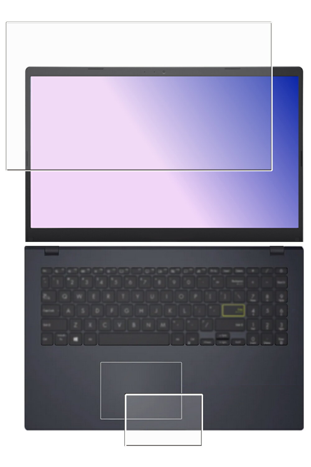 Rakuten - 【スーパーSALE 10%OFF】[2枚組(画面+タッチパッド)] ASUS Vivobook Go 15 E510KA 2024年モデル 用 [N40] AR/マット ハイブリッド 高機能 反射低減 保護フィルム ★ エイスース ビボブック ゴー フィフティーン