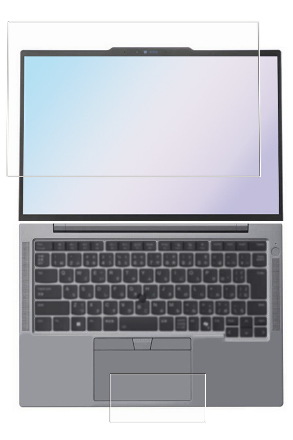 [2枚組(画面+タッチパッド)] NEC LAVIE NEXTREME / LAVIE Direct NEXTREME 2024年秋冬モデル 用 [N35] 防指紋 クリア タイプ 液晶 保護 フィルム ★