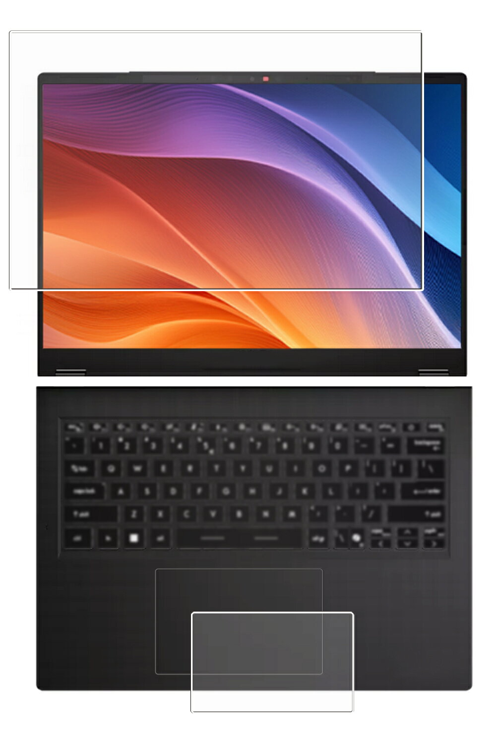 [2枚組(画面+タッチパッド)] MSI Modern 14 H D2RM 2025年モデル 用 [N35] 高機能 反射防止 スムースタッチ 抗菌 液晶 保護 フィルム ★ エムエスアイ モダン フォーティーン エイチ