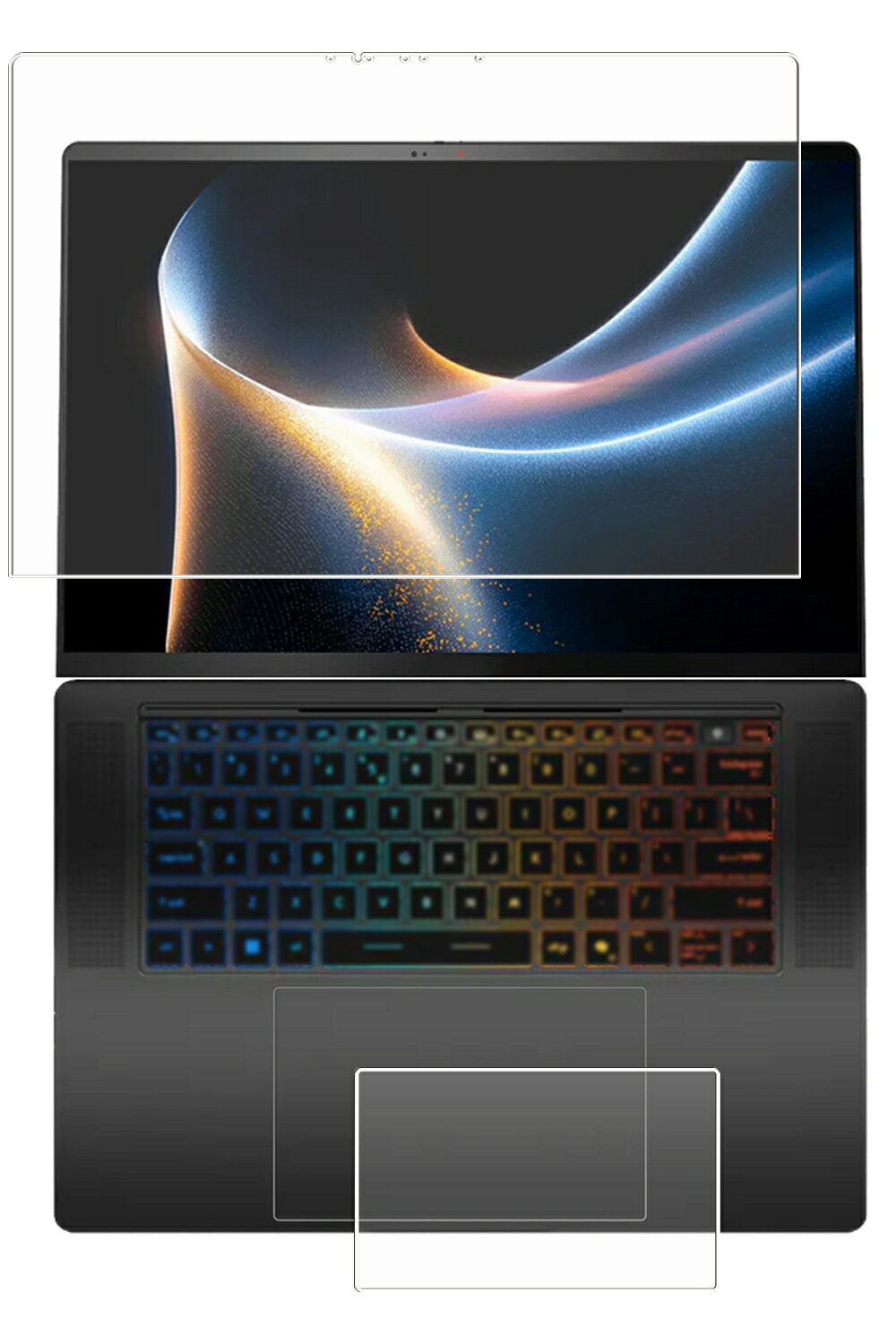 2枚組(画面 タッチパッド) MSI Stealth 16 AI B3W 2026年モデル 用 N40 高機能 反射防止 スムー auc-mobilemaster-12039542 モバイルマスター パッケージ画像