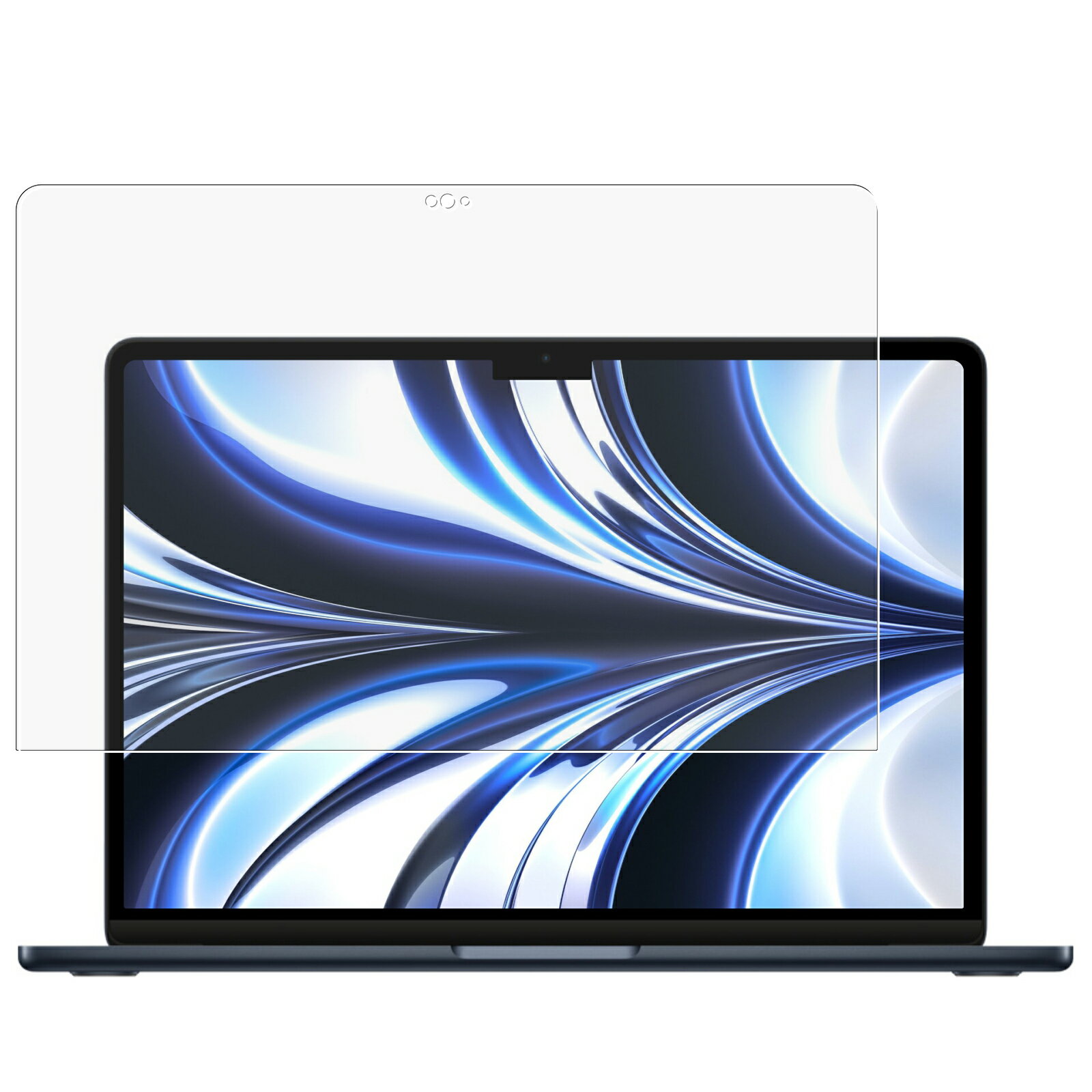 Apple MacBook Air 13.6 2024 M3 / 2022 M2 用 [N35] 高機能 反射防止 スムースタッチ 抗菌 液晶 保護 フィルム ★ アップル マックブック エアー エムツー