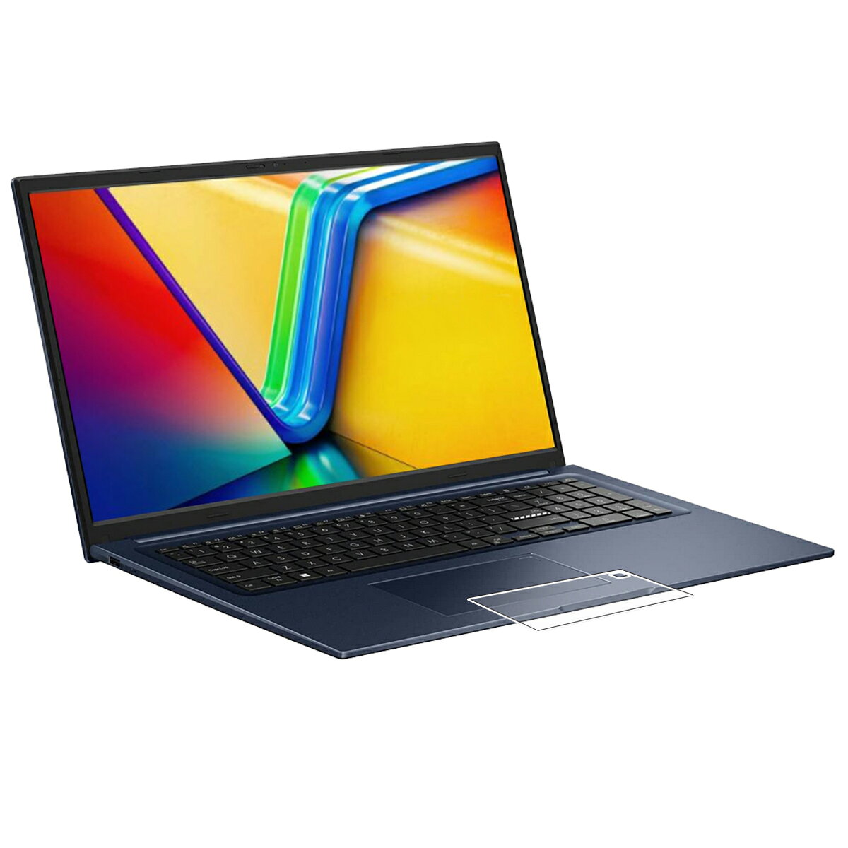 ASUS Vivobook 17 X1704 2023年指紋認証対応モデル 用【 マット 梨地 】 タッチパッド 専用 保護フィルム ★ エイスース ビボブック セブンティーン エックス タッチパッド スライドパッド トラックパッド