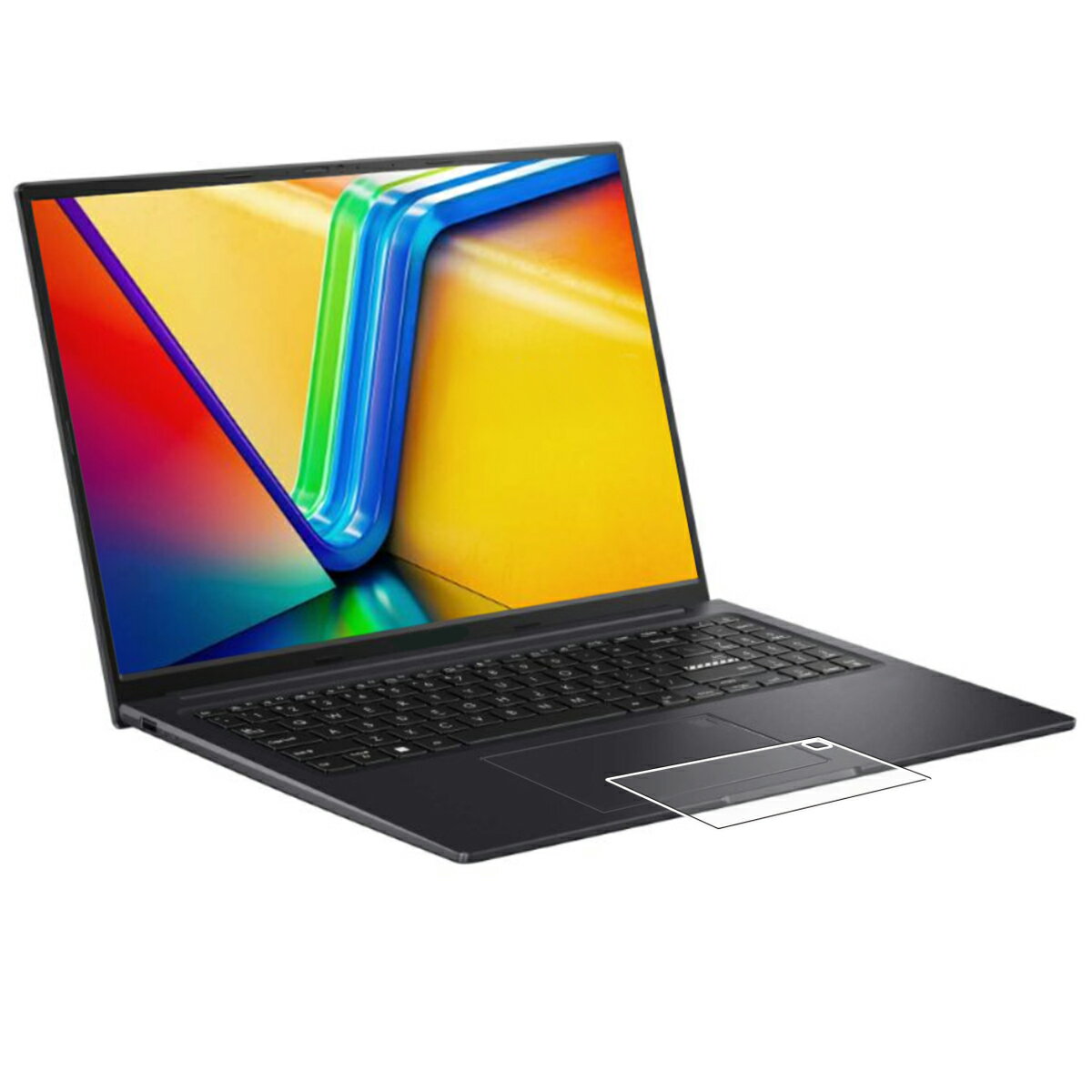 【2枚セット】ASUS Vivobook 16X K3604 2023年モデル 用 高機能 反射防止 スムースタッチ 抗菌 タッチパッド 専用 保護 フィルム ★ エイスース ビボブック シックスティーンエックス トラックパッド