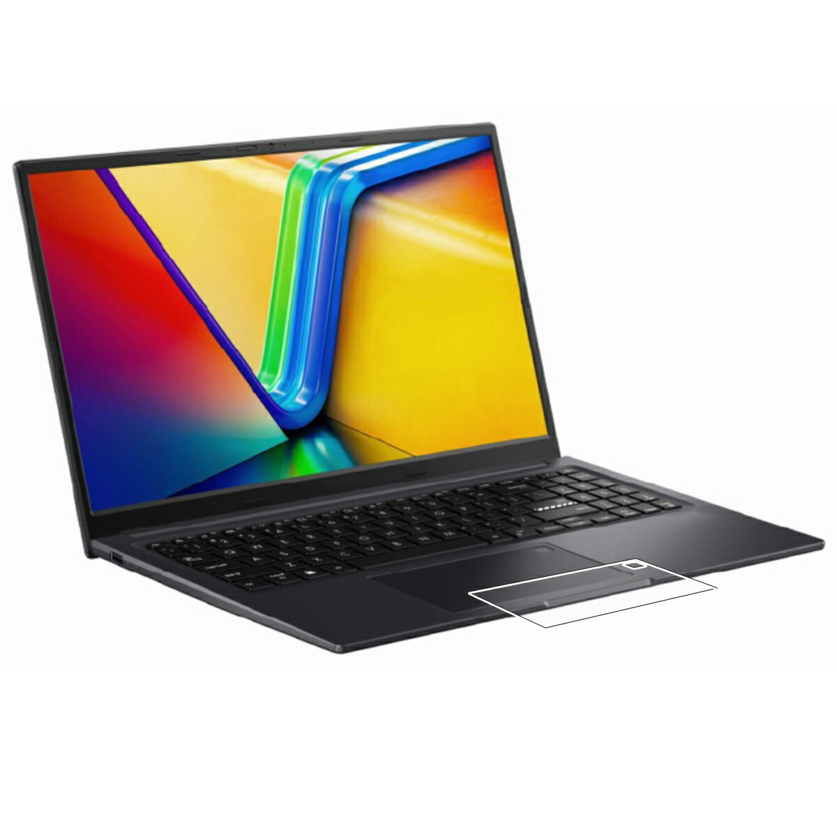 LCD Protective Film - ASUS Vivobook 15X OLED M3504 2023年モデル 用 超撥水 すべすべ 抗菌 抗ウイルス クリア タイプ タッチパッド 専用 保護 フィルム ★ エイスース ビボブック フィフティーンエックス オーレッド トラックパッド