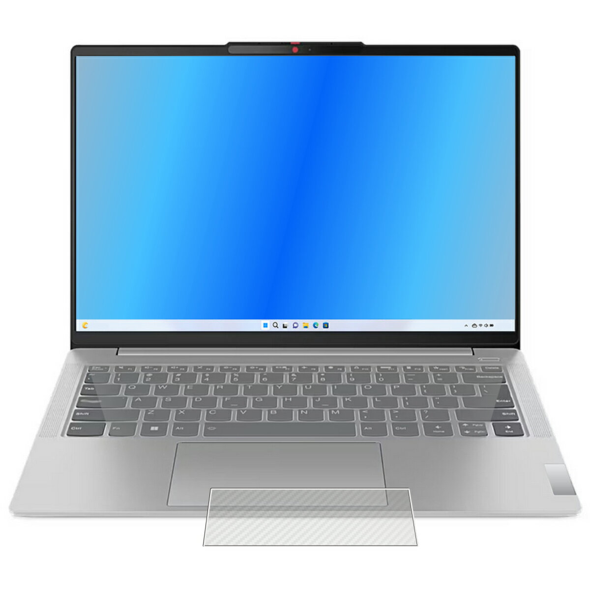 Lenovo IdeaPad Slim 5i Gen 8 14型 2023年モデル 用 カーボン調 クリア タッチパッド 専用 保護 フィルム ★ トラックパッド レノボ アイデアパッド スリム ファイブアイ ジェン エイト