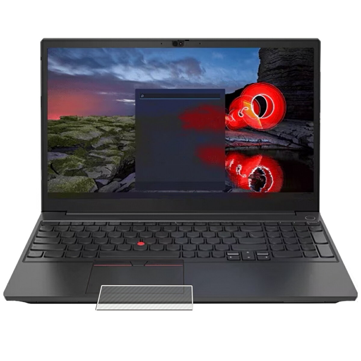 Lenovo ThinkPad E15 Gen3 2021/22年モデル 用 カーボン調 クリア タッチパッド 専用 保護 フィルム ★ ..