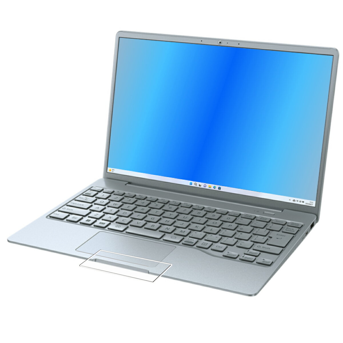 【2枚セット】Fujitsu FMV LIFEBOOK CH75/H3 WC1/H3 2023年11月モデル 用 超撥水 すべすべ 抗菌 抗ウイルス クリア タイプ タッチパッド 専用 保護 フィルム ★ トラックパッド フジツウ エフエムブイ ライフブック