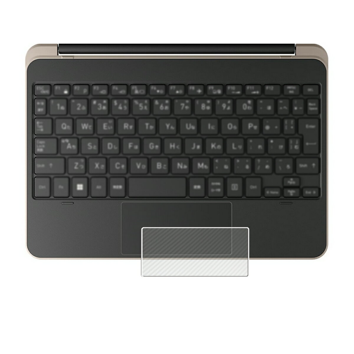 dynabook K2 2024/25年モデル 用 カーボン調 クリア タッチパッド 専用 保護 フィルム ★ トラックパッ..