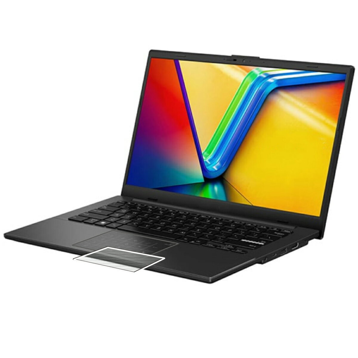 ASUS Vivobook Go 14 E1404FA-EB089W 2024年モデル 用 カーボン調 クリア タッチパッド 専用 保護 フィ..