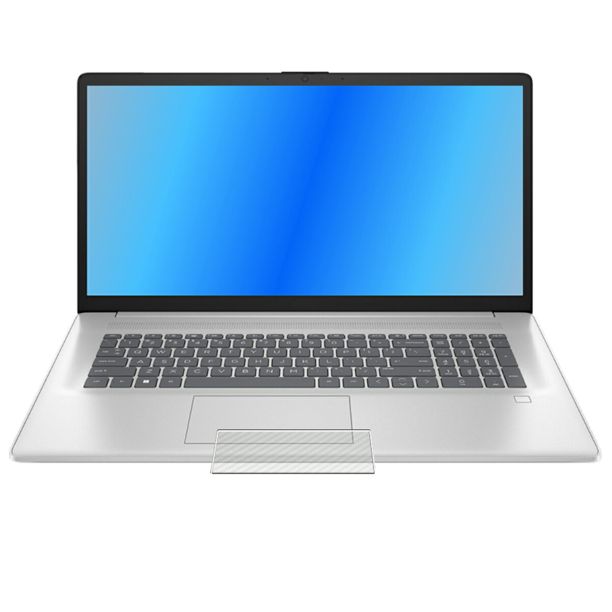 【2枚セット】HP 17-cn 17-cn4000 2024年モデル 用 カーボン調 クリア タッチパッド 専用 保護 フィルム ★ トラックパッド エイチピー