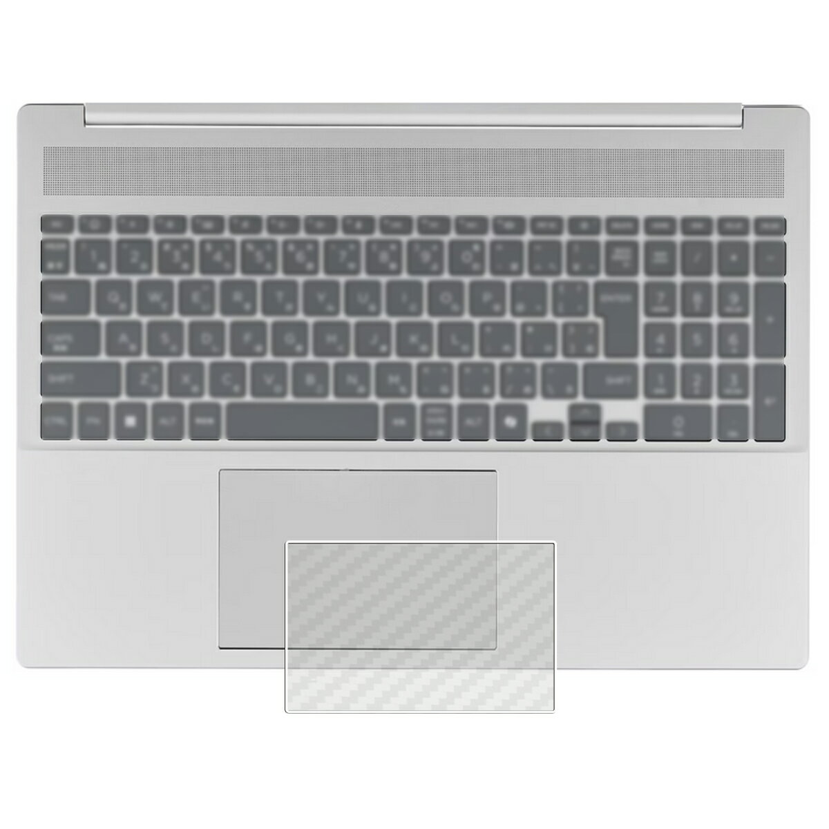 HP OmniBook 5 16-af 2025年モデル 用 カーボン調 クリア タッチパッド 専用 保護 フィルム ★ トラックパッド エイチピー オムニブック ファイブ