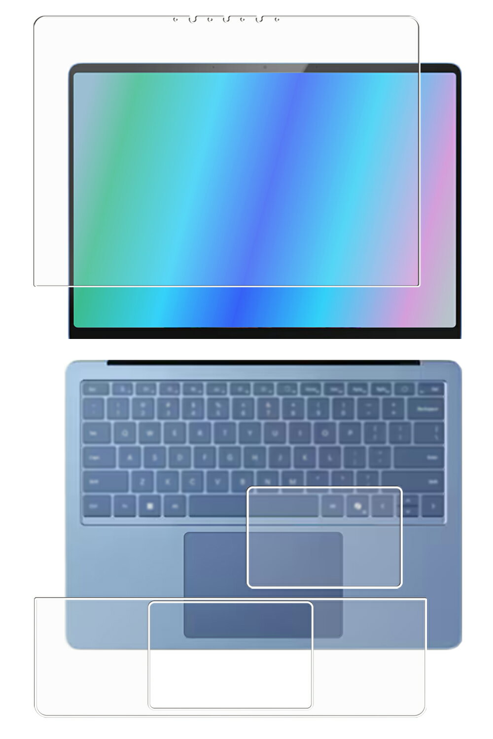 乐天商城 - [3点セット(画面+パームレスト+タッチパッド)] Microsoft Surface Laptop 第7世代 Copilot+ PC 13.8インチ 用 [N35] AR/マット ハイブリッド 高機能 反射低減 保護フィルム ★