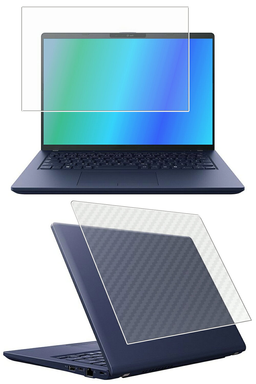 【スーパーSALE 10%OFF】【2枚組(画面+天板)】dynabook XPシリーズ XP9/Y XP/ZY X94/NY 2025年春モデル 用 [N35] マット 反射低減 タイプ 液晶 保護 フィルム ＋ カーボン調 天板 保護フィルム ★