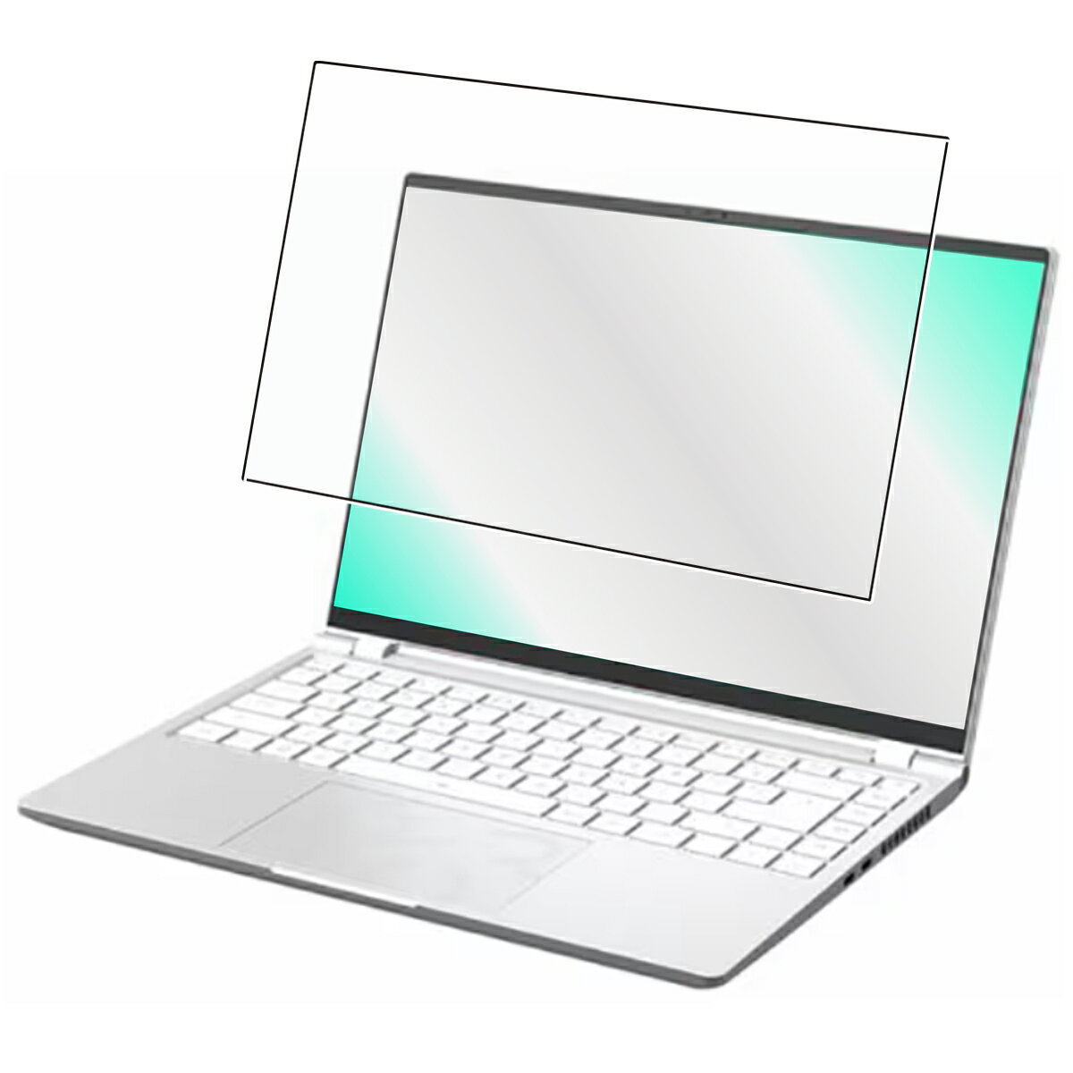 【2枚セット】GIGABYTE AERO 14 OLED (2023) BMF-72JPBB4SP 用 [N35] 高硬度 9H ブルーライトカット クリア 液晶 保護 フィルム ★ ギガバイト エアロ フォーティーン オーレッド 強化 ガラスフィルム と同等の 高硬度9H フィルム