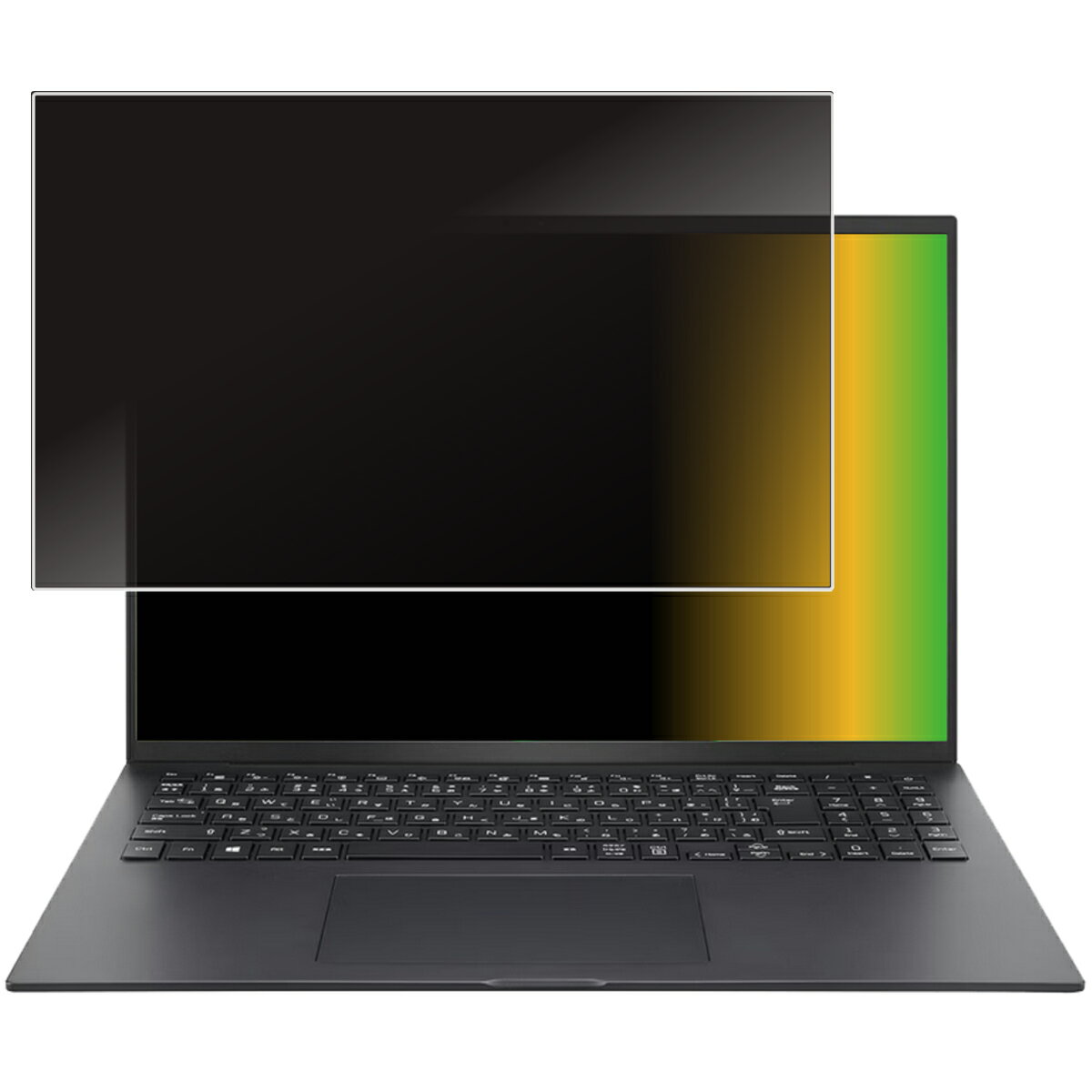 【2枚セット】【着脱式】 LG gram 16Z90S 2024年モデル 用 [N40] 用 2way プライバシー保護 フィルター..