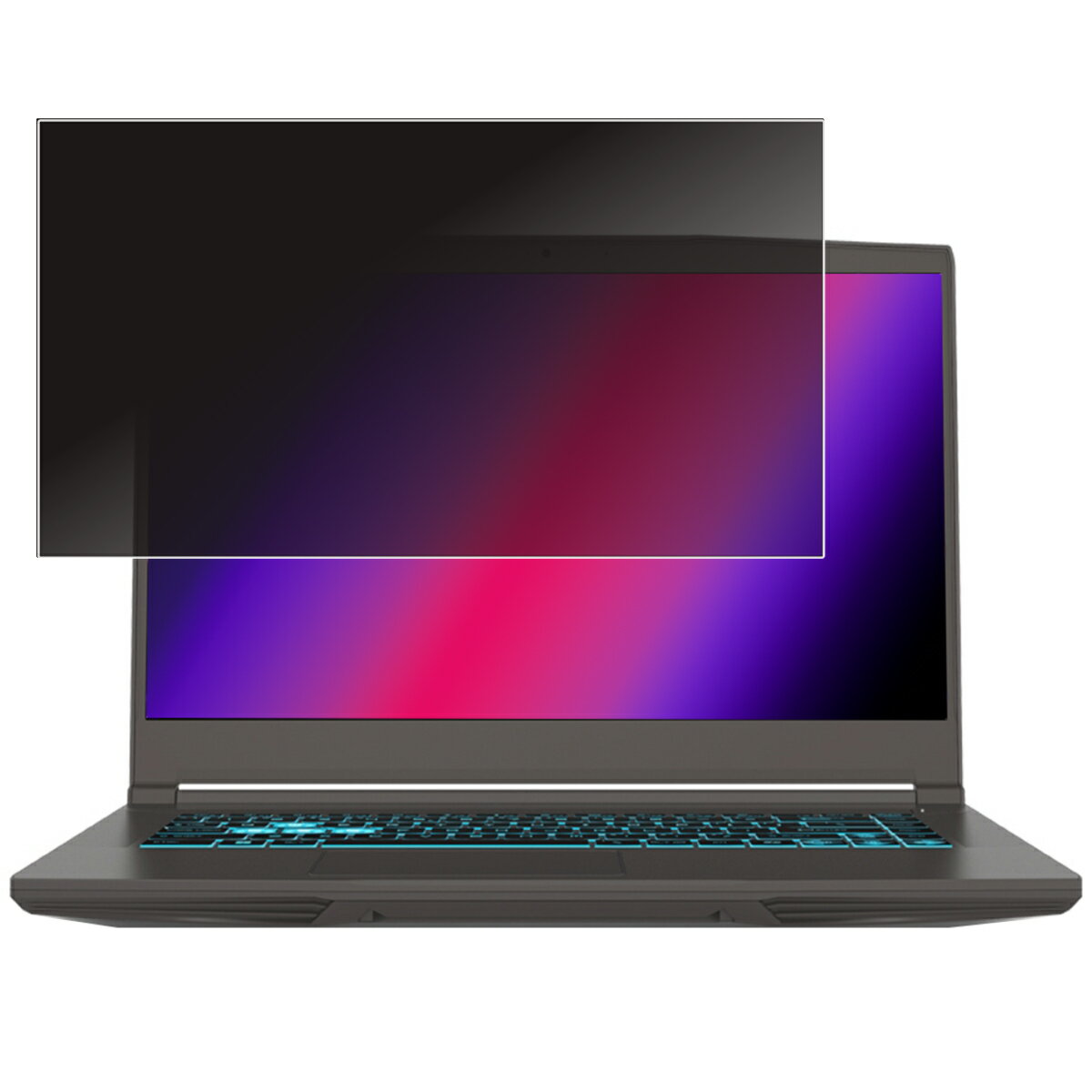 MSI Thin A15 B7V 2024年モデル 用 [N40] 2way のぞき見防止 プライバシー保護 画面に貼る 液晶 保護 フィルム ★ エムエスアイ シン エーフィフティーン ビーセブンブイ