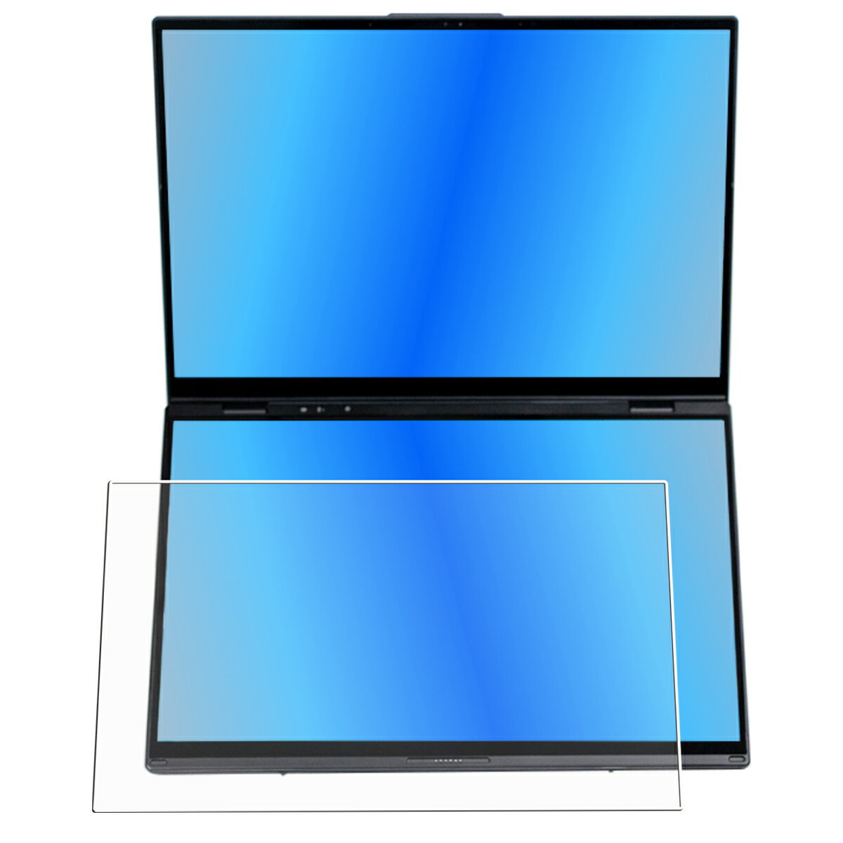 [ɥǥץ쥤] ASUS Zenbook DUO (2024) UX8406  [N35] ⵡǽ ȿɻ ࡼå  վ ݸ ե   ֥å ǥ奪