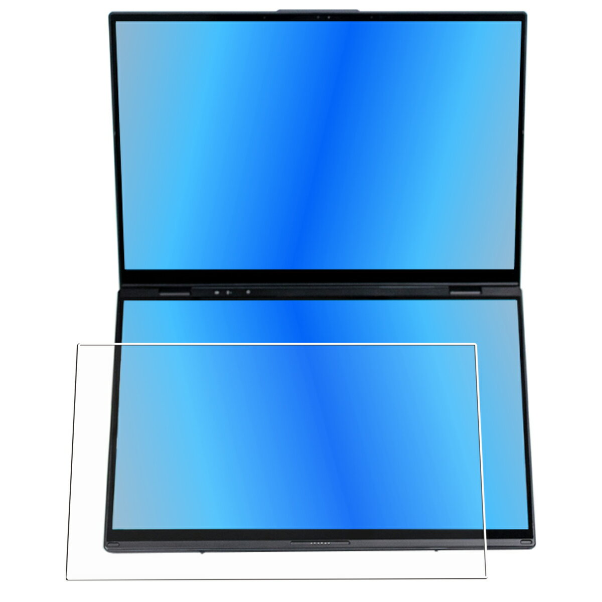 [ɥǥץ쥤] ASUS Zenbook DUO (2024) UX8406  [N35] Ķ ٤  륹 ꥢ  վ ݸ ե   ֥å ǥ奪