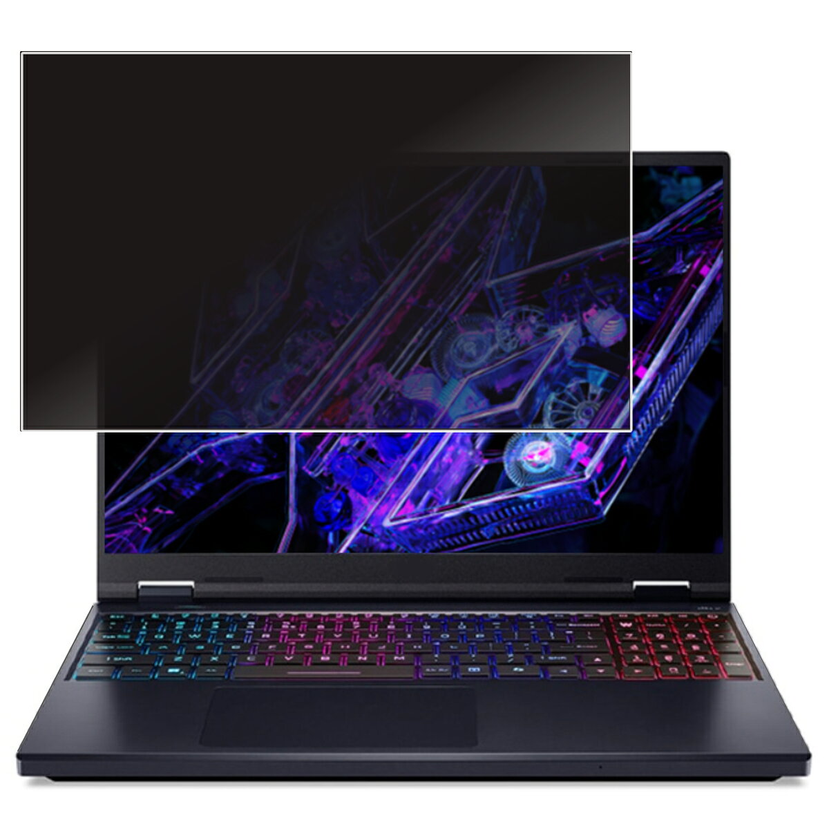 【2枚セット】Acer Predator Helios Neo 16 2024年モデル 用 [N40] 4way のぞき見防止 プライバシー保護 画面に貼る 液晶 保護 フィルム ★ エイサー