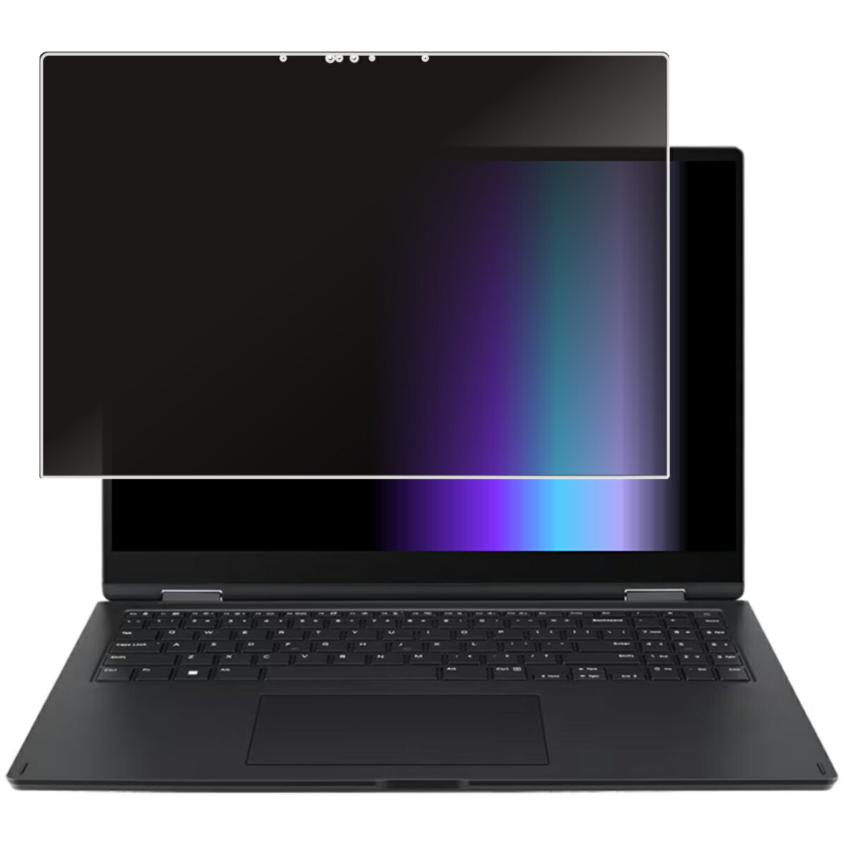 【2枚セット】LG gram Pro 2in1 16T90SP 2024年モデル 用 [400-280] 4way のぞき見防止 プライバシー保護 画面に貼る 液晶 保護 フィルム ★ エルジー エレクトロニクス グラム プロ