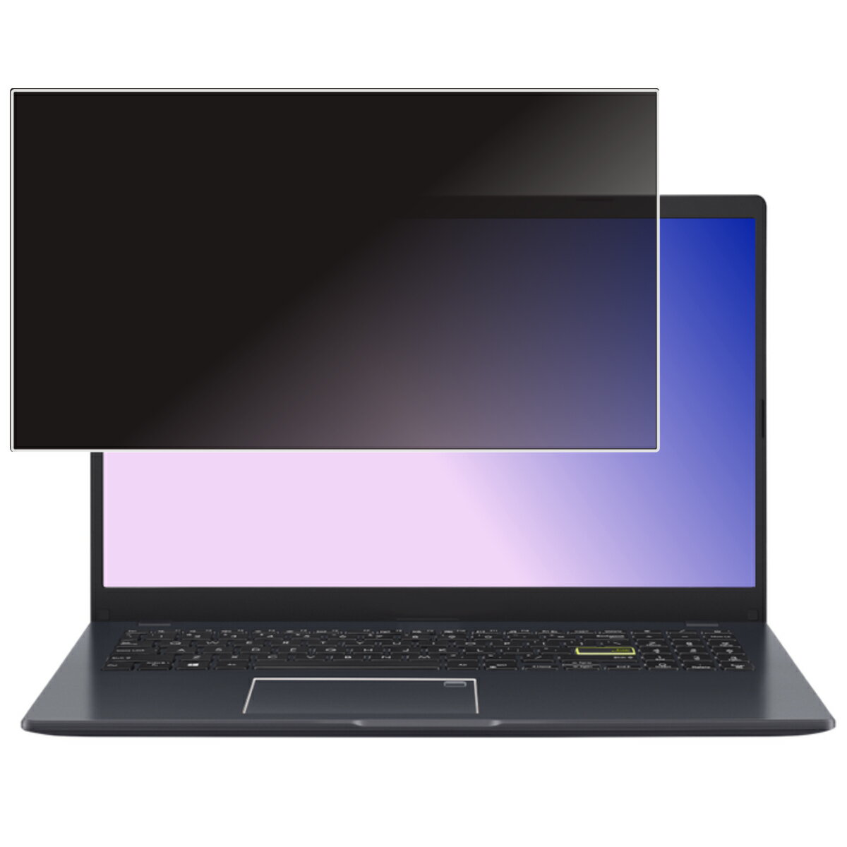 【2枚セット】ASUS Vivobook Go 15 E510KA 2024年モデル 用 [N40] 4way のぞき見防止 プライバシー保護 画面に貼る 液晶 保護 フィルム ★ エイスース ビボブック ゴー フィフティーン