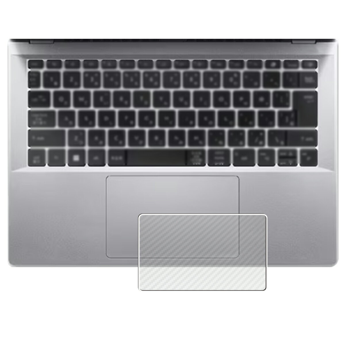 【2枚セット】Acer Swift Go 14 2024年モデル 用 カーボン調 クリア タッチパッド 専用 保護 フィルム ★ トラックパッド エイサー スイフト