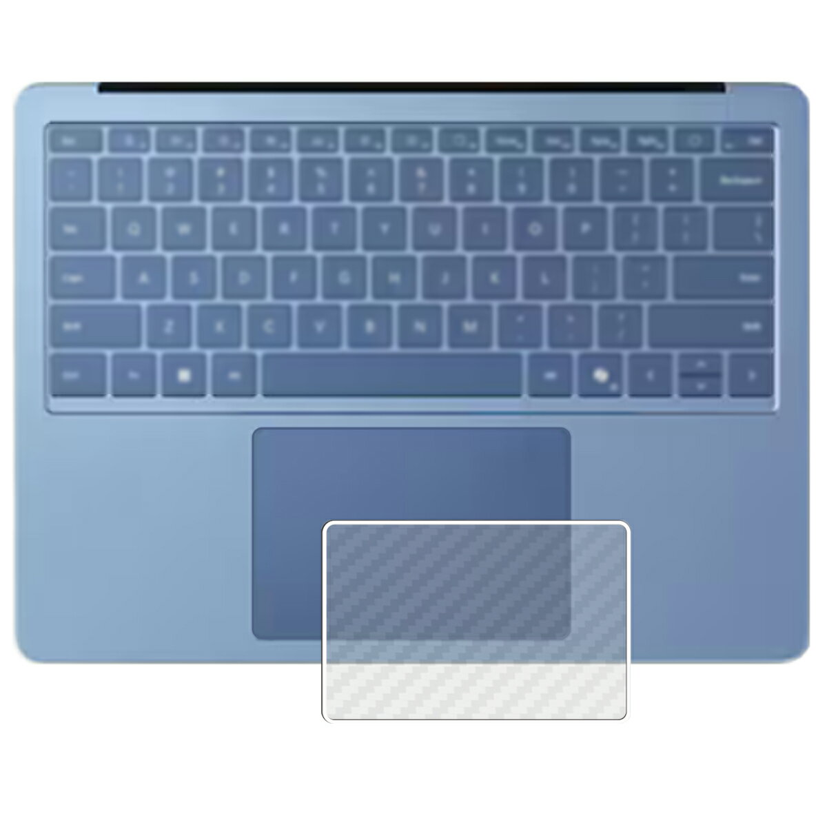 Microsoft Surface Laptop 第7世代 Copilot+ PC 13.8インチ 用 カーボン調 クリア タッチパッド 専用 保護 フィルム ★ トラックパッド マイクロソフト サーフェス ラップトップ コパイロット プラス ピーシー