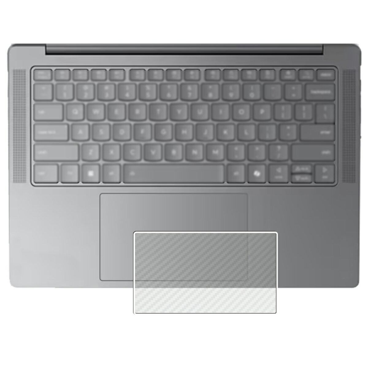 Lenovo Yoga Pro 7 Gen 9 2024年モデル 用 カーボン調 クリア タッチパッド 専用 保護 フィルム ★ トラックパッド レノボ ヨガ プロ セブン ジェンツナイン