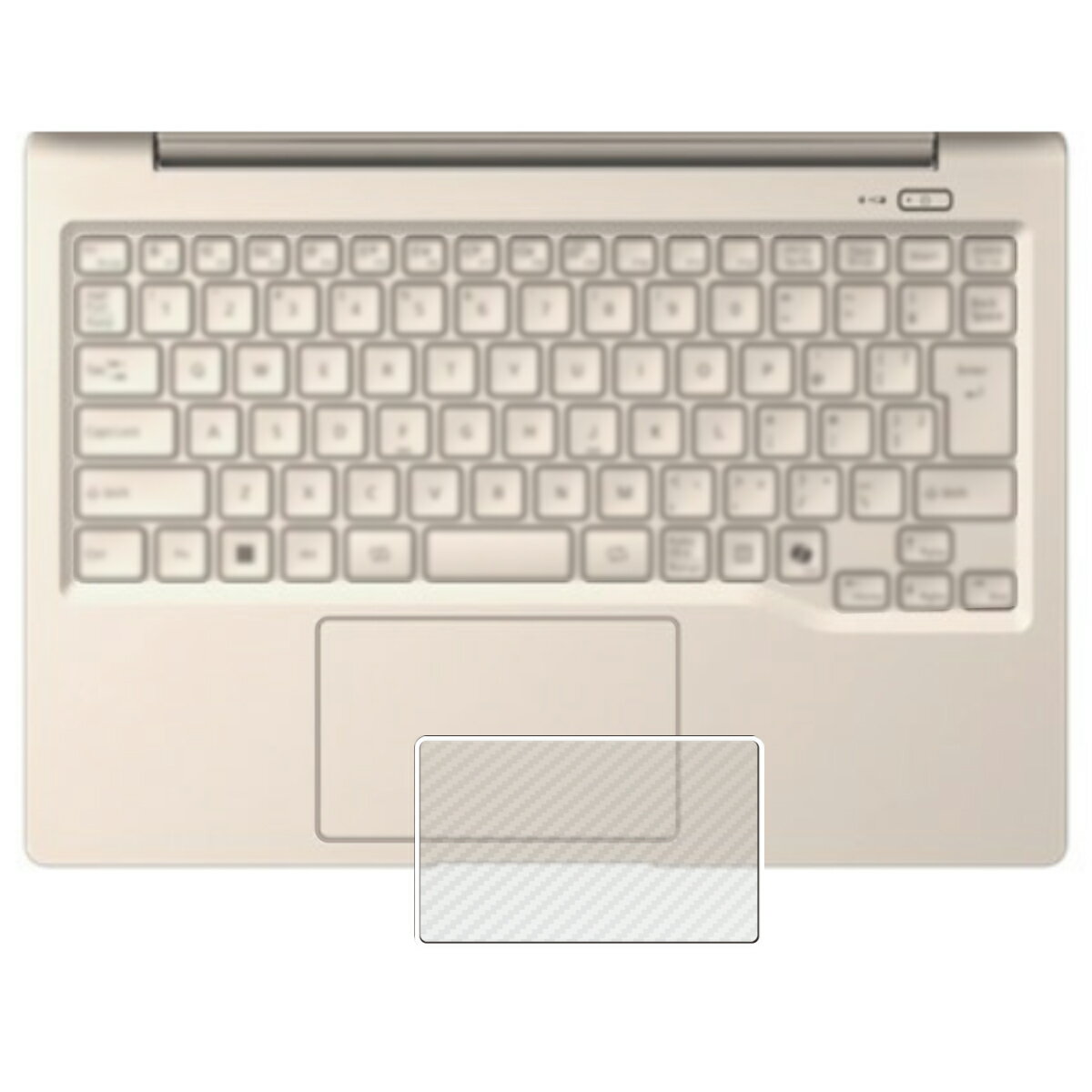 【2枚セット】Fujitsu FMV LIFEBOOK MH55/J3 WMB/J3 2024年10月モデル 用 カーボン調 クリア タッチパッド 専用 保護 フィルム ★ トラックパッド フジツウ エフエムブイ ライフブック
