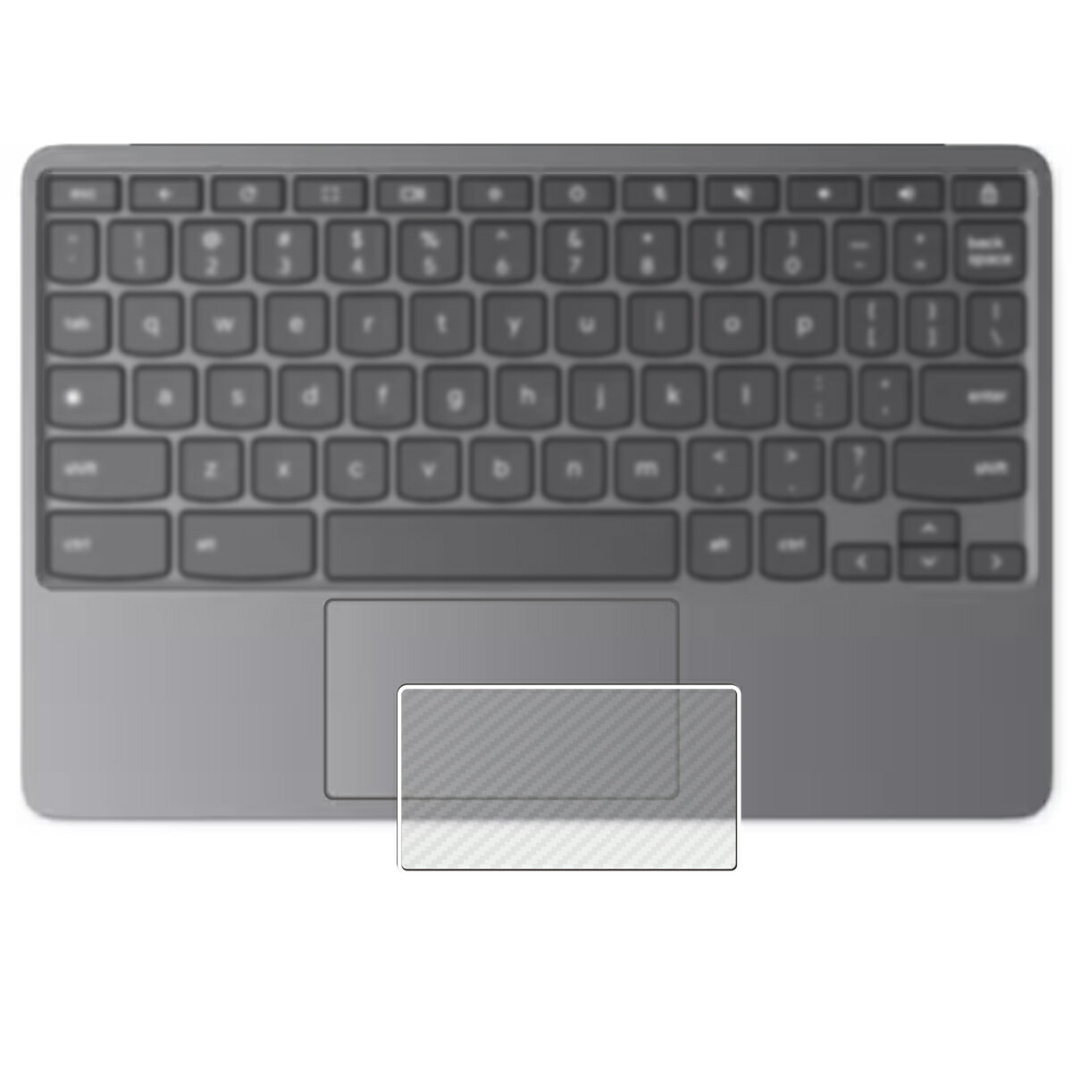 Lenovo Chromebook Duet Gen 9 2024年モデル 用 カーボン調 クリア タッチパッド 専用 保護 フィルム ★ トラックパッド レノボ クロームブック デュエット ジェン ナイン