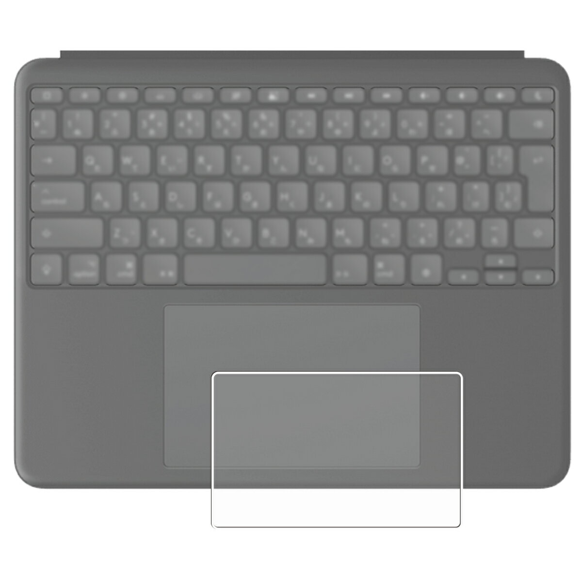 ロジクール Combo Touch (iPad Air 13インチ M2用) iK1277GRA 用 超撥水 すべすべ 抗菌 抗ウイルス クリア タイプ タッチパッド 専用 保護 フィルム ★ トラックパッド LOGICOOL コンボタッチ