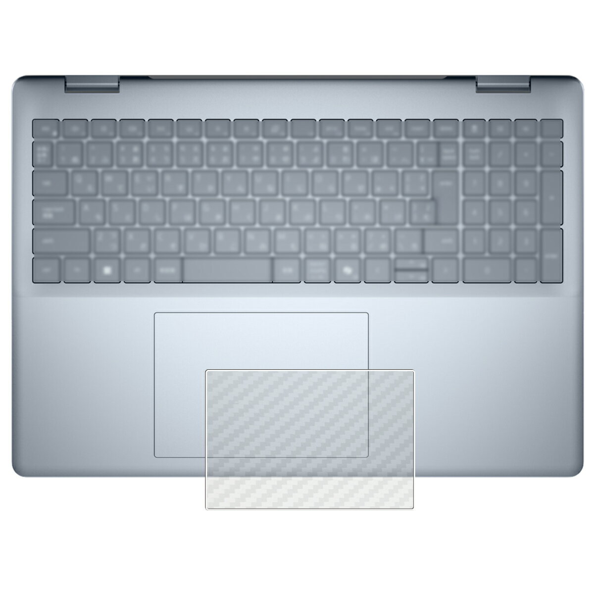【2枚セット】Dell 16 Plus 2in1 / 16 Plus 2025年モデル 用 カーボン調 クリア タッチパッド 専用 保護 フィルム ★ トラックパッド デル シックスティーン プラス ツーインワン