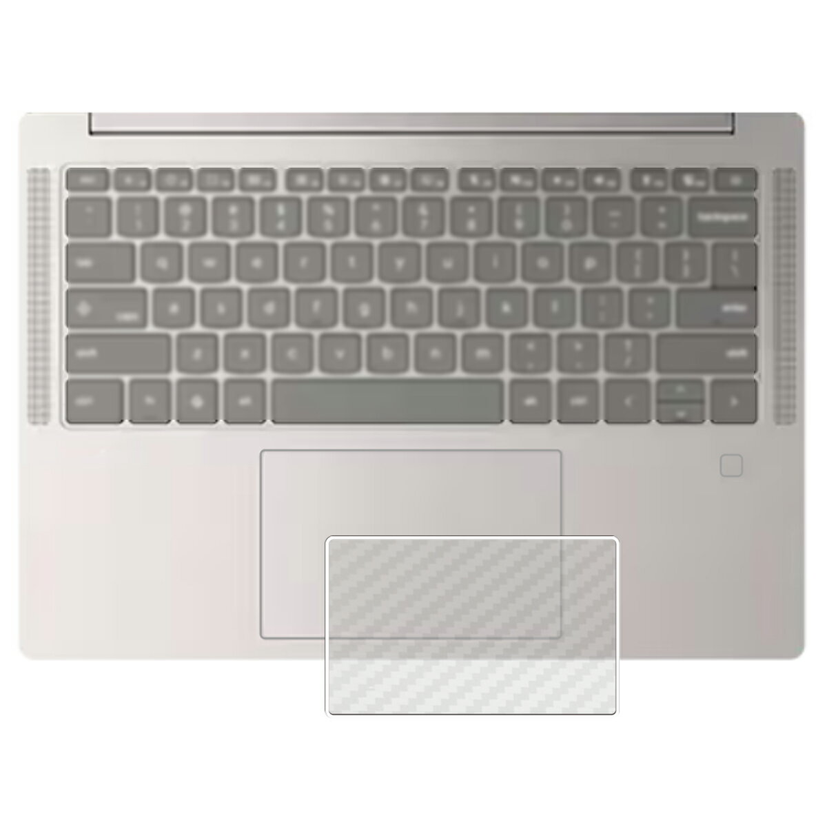 Lenovo Chromebook Plus Gen10 (14型 MediaTek) 2025年モデル 用 カーボン調 クリア タッチパッド 専用 保護 フィルム ★ トラックパッド レノボ クロームブック プラス ジェン テン
