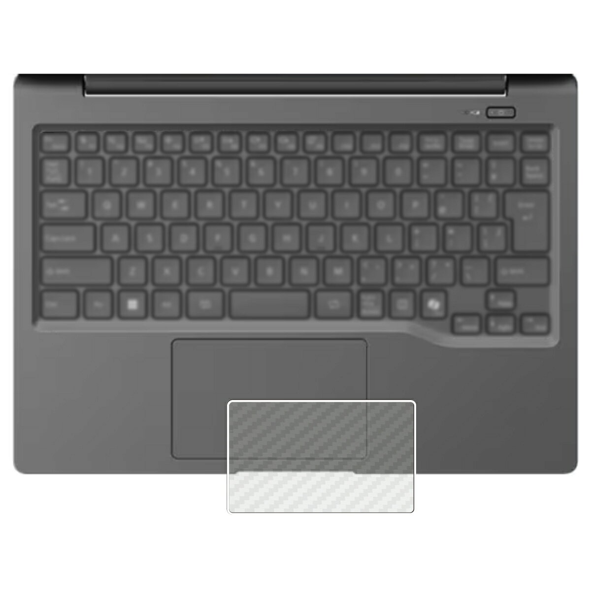 【2枚セット】Fujitsu FMV Note M M55-K3 WM1-K3 2025年10月モデル 用 カーボン調 クリア タッチパッド 専用 保護 フィルム ★ トラックパッド フジツウ エフエムブイ ノート エム