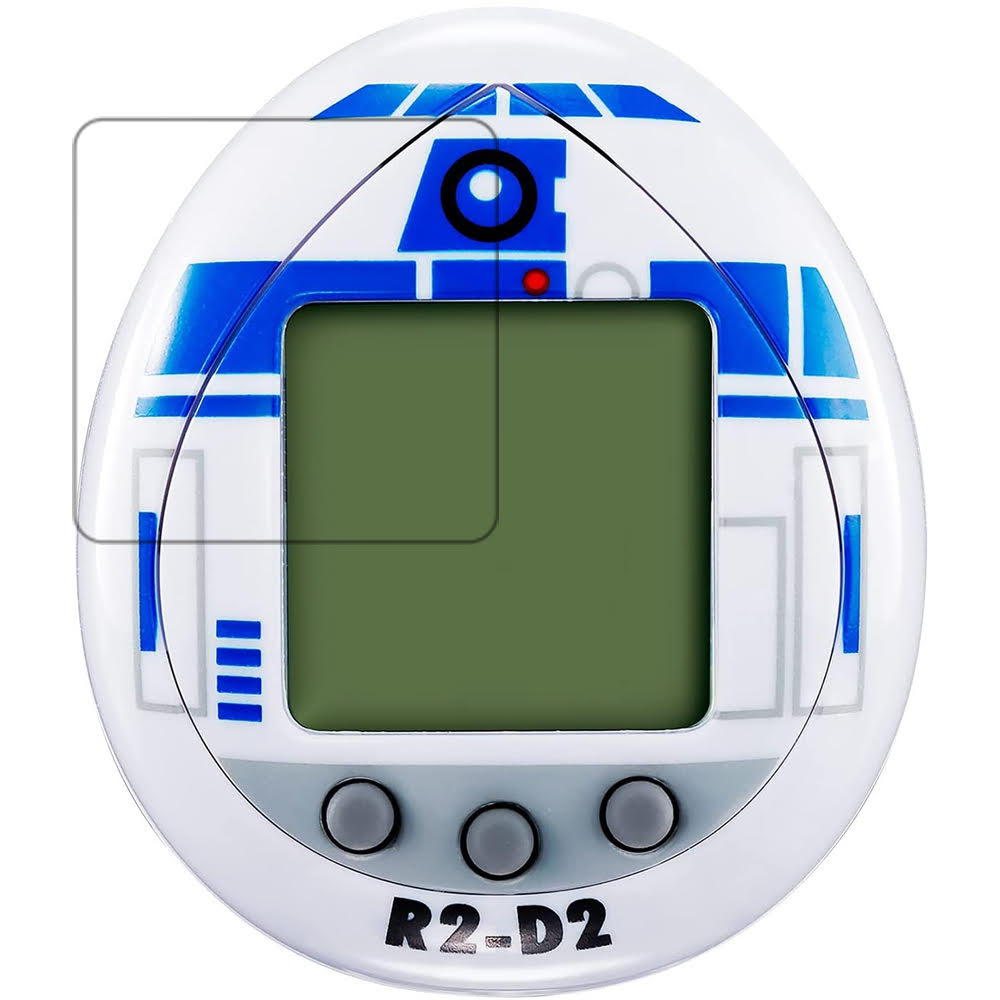 【2枚セット】バンダイ R2-D2 TAMAGOTCHI Classic color ver. 用【 防指紋 クリア タイプ 】 液晶 保護 フィルム ★