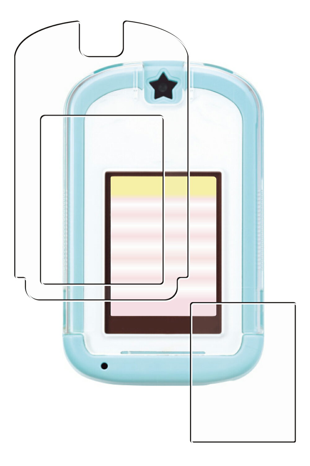 カードできせかえ!すみっコぐらしPhone 用 防指紋 クリア タイプ 液晶 保護 フィルム ★ セガトイズ