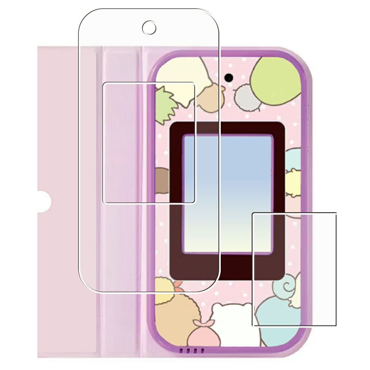 【スーパーSALE 半額 50%OFF】すみっコぐらし おせわでいっぱいアプリがプラス すみっコスマホ 用 AR/マット ハイブリッド 高機能 反射低減 保護フ...