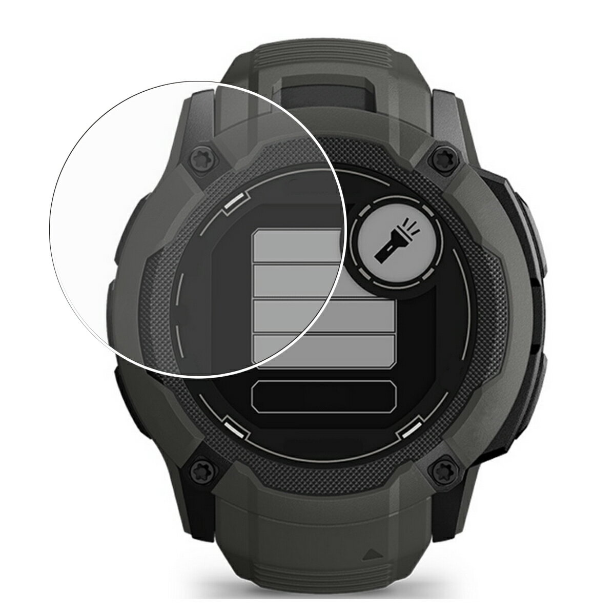 【2枚セット】Garmin Instinct 2X Dual Power 用 AR/マット ハイブリッド 高機能 反射低減 保護フィルム ★ ガーミン インスティンクト ツーエックス デュアル パワー