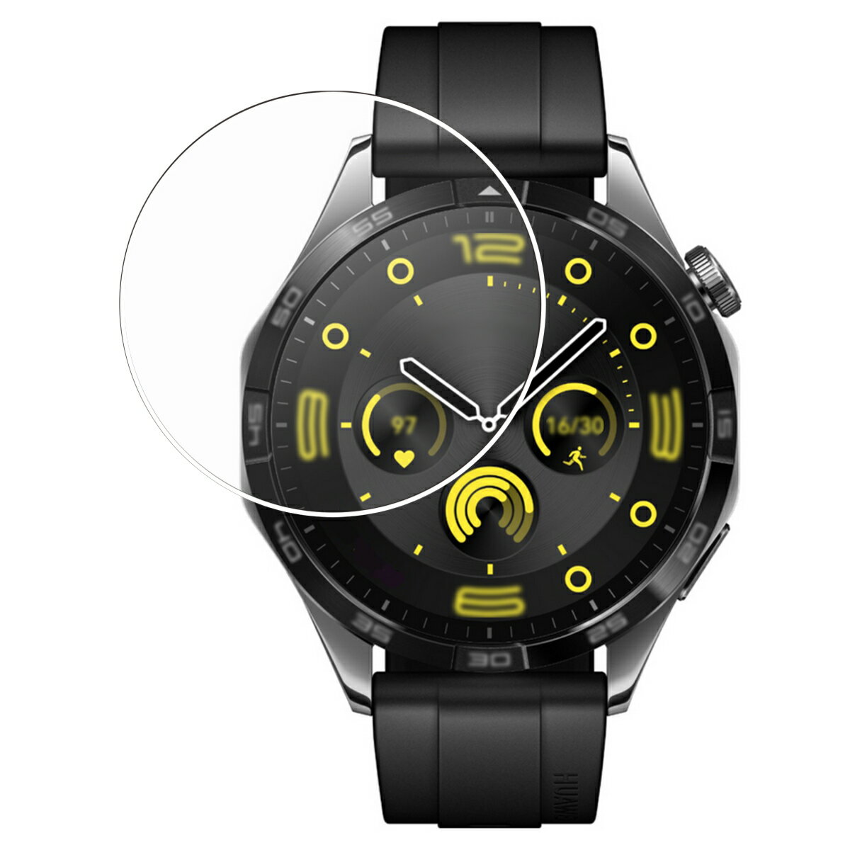 【2枚セット】HUAWEI WATCH GT 4 46mm 用 高硬度 9H ブルーライトカット クリア 液晶 保護 フィルム ★ 強化 ガラスフィルム と同等の 高硬度9H フィルム ファーウェイ