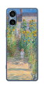 Sony Xperia 5 V用 プリント 背面 保護 フィルム 日本製 名画シリーズ クロード・モネ (Claude Monet) ヴェトゥイユの画家の庭