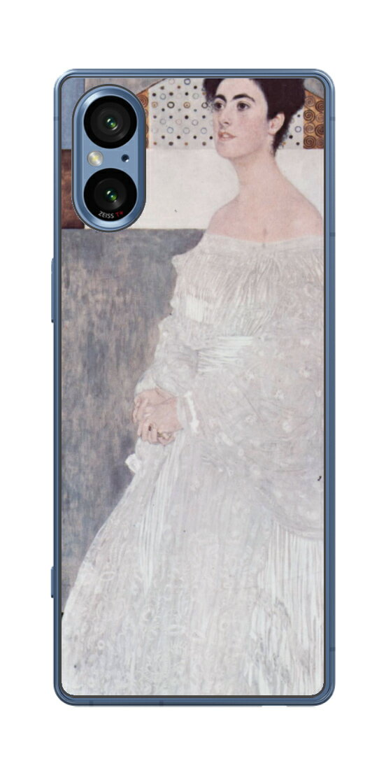 Sony Xperia 5 V用 プリント 背面 保護 フィルム 日本製 名画シリーズ グスタフ クリムト マルガレーテ・ストンボロー=ウィトゲンシュタインの肖...