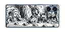 Sony Xperia 5 V用 プリント 背面 保護 フィルム 日本製 名画シリーズ ジョン・テニエル (John Tenniel) 帽子屋と三月ウサギとのお...