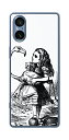 Sony Xperia 5 V用 プリント 背面 保護 フィルム 日本製 名画シリーズ ジョン・テニエル (John Tenniel) フラミンゴでクロッケーを...
