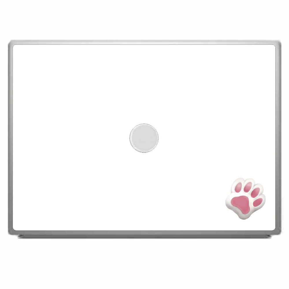 [Dell Inspiron 13 5320 2022年モデル用 肉球 背面フィルム なんちゃって ぷくぷく ホワイト/ピンク] SPACECOOL(r)フィルム使用 （ノートパソコン熱中症対策 ※屋外利用時）